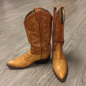 Tony Lama vintage 05013 ostrich leather boots
